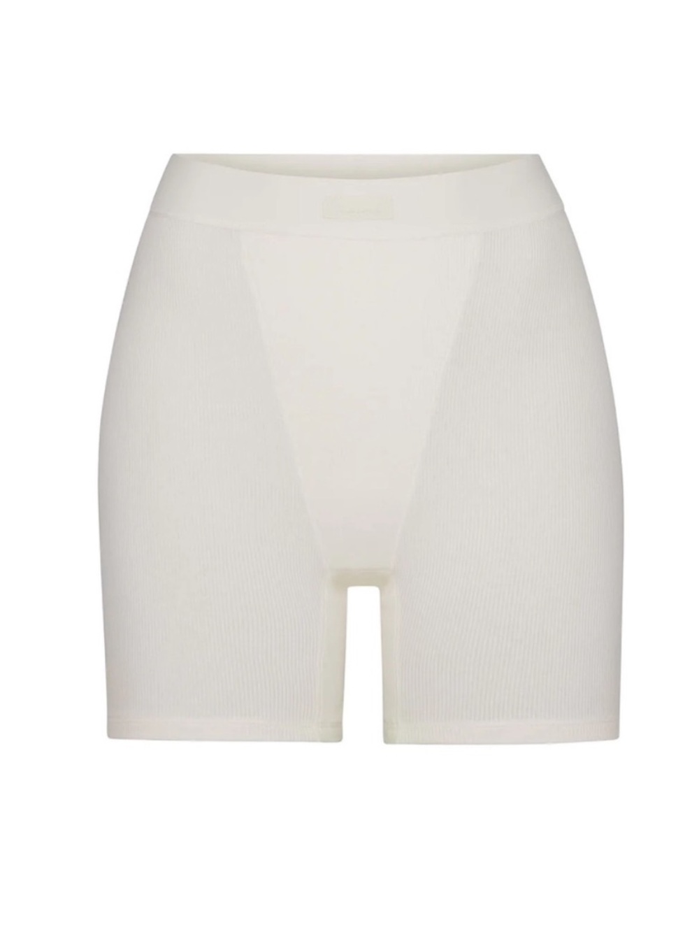 SKIMS Cotton Rib Boxer Shorts in Marble size XXS